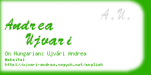 andrea ujvari business card
